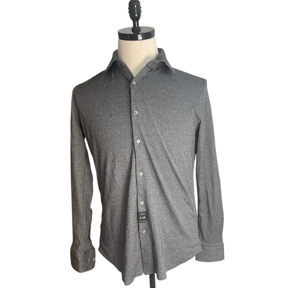 Denim & Flower Grindle Knit Button Down Shirt Gray